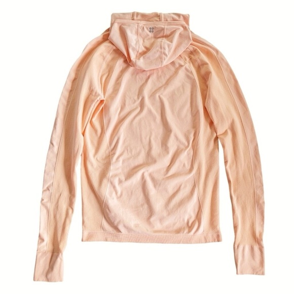 NWOT Sweaty Betty Athlete Hooded Long Sleeve Running Top In Sunset Pink - Medium - Picture 8 of 16